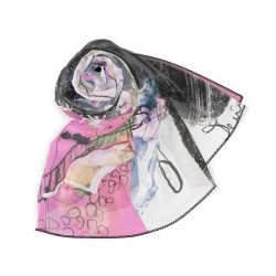 Poly Scarf Abstract Paint Design