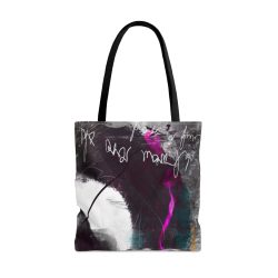 Tote Bag with Abstract Paint