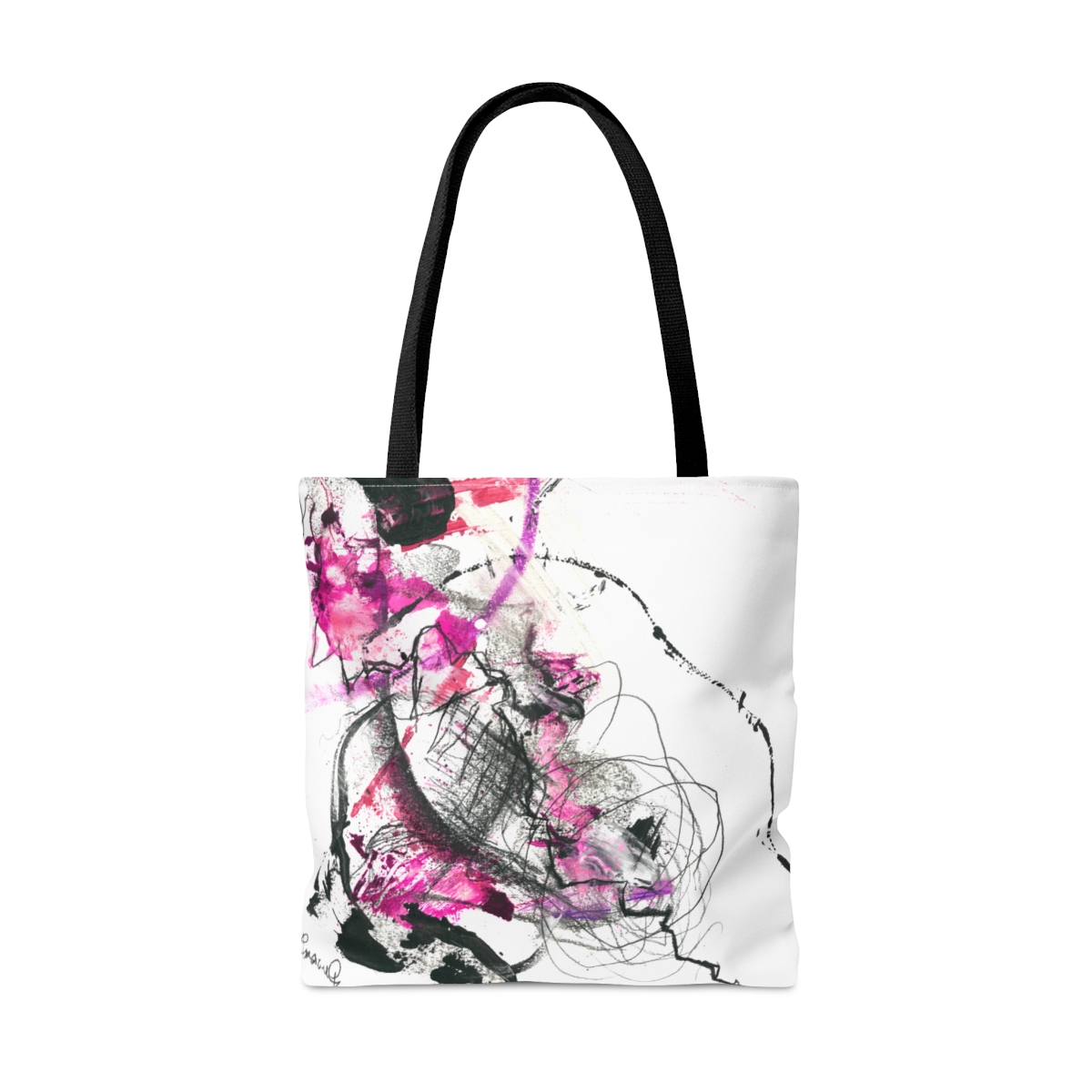Tote Bag Abstract Paint Purple - Image 2
