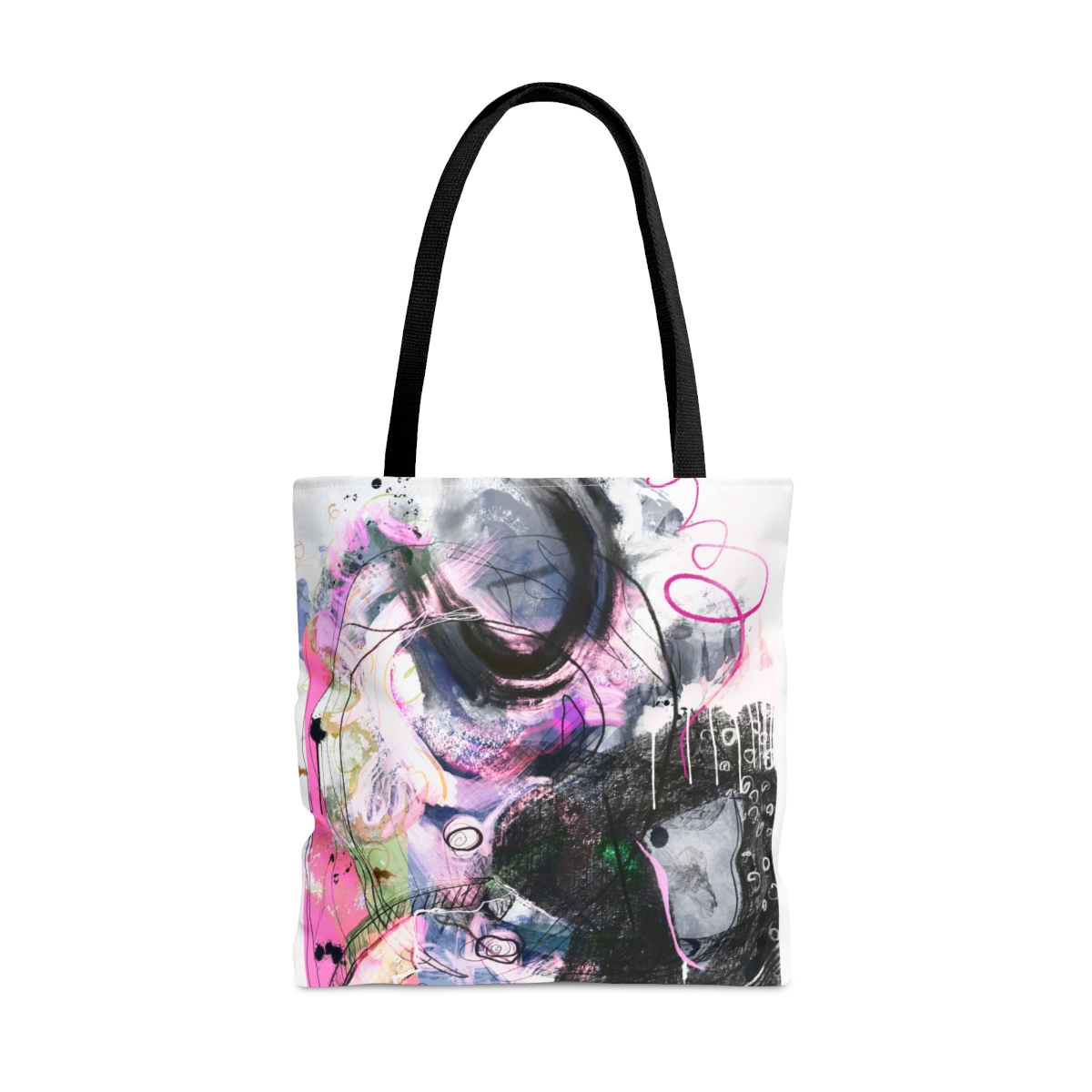 Tote Bag Abstract Paint Design Purple