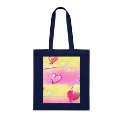 Cotton Tote Bag With Hearts