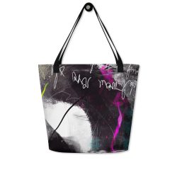 Abstract Paint All-Over Print Large Tote Bag