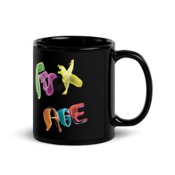 'Fuck Age' Black Glossy Mug