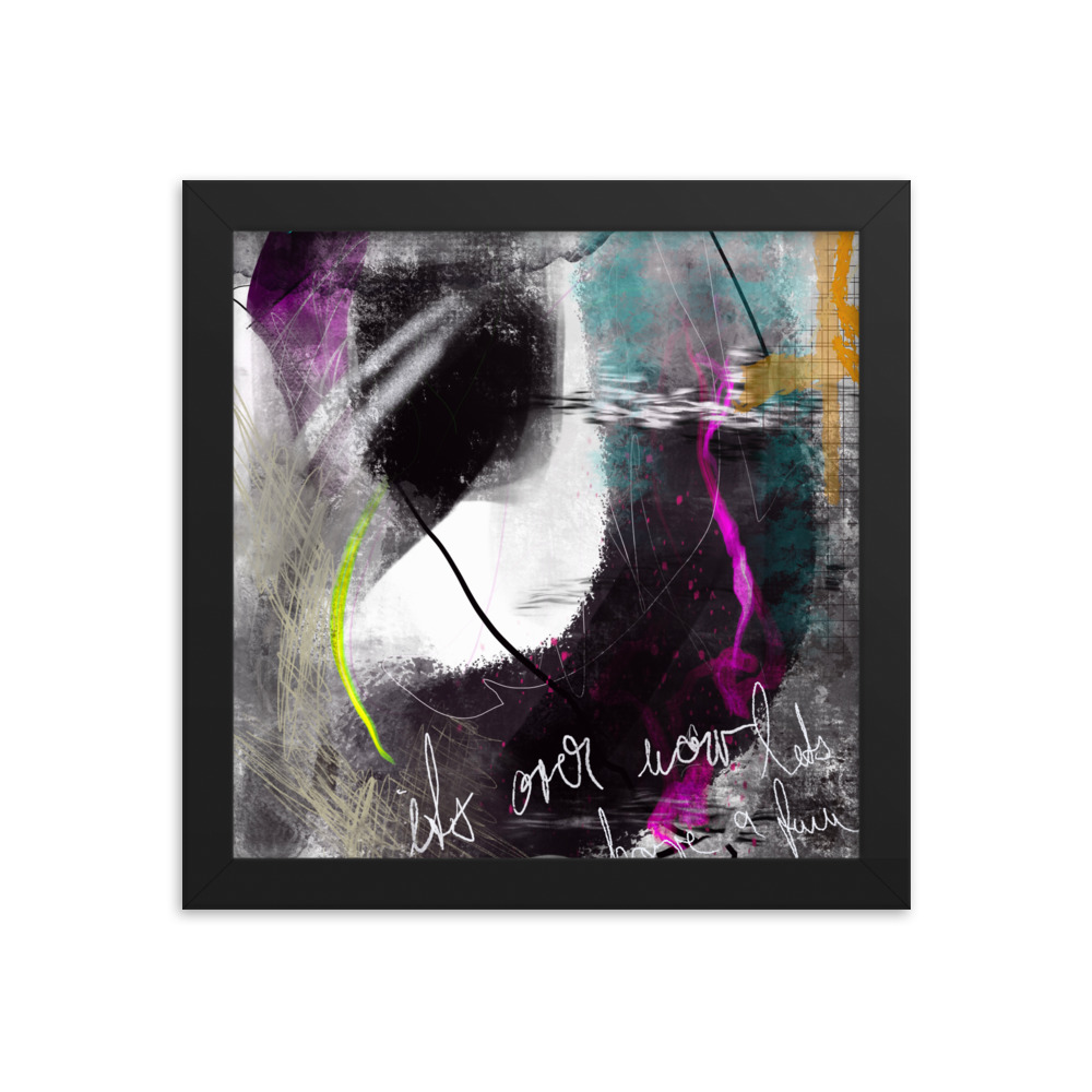 Painted Abstract Framed poster digital art - Image 3
