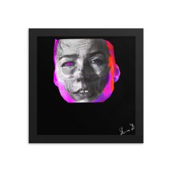 'Fear Of Age And Death II' Framed poster, Digital Collage, Neon Colours