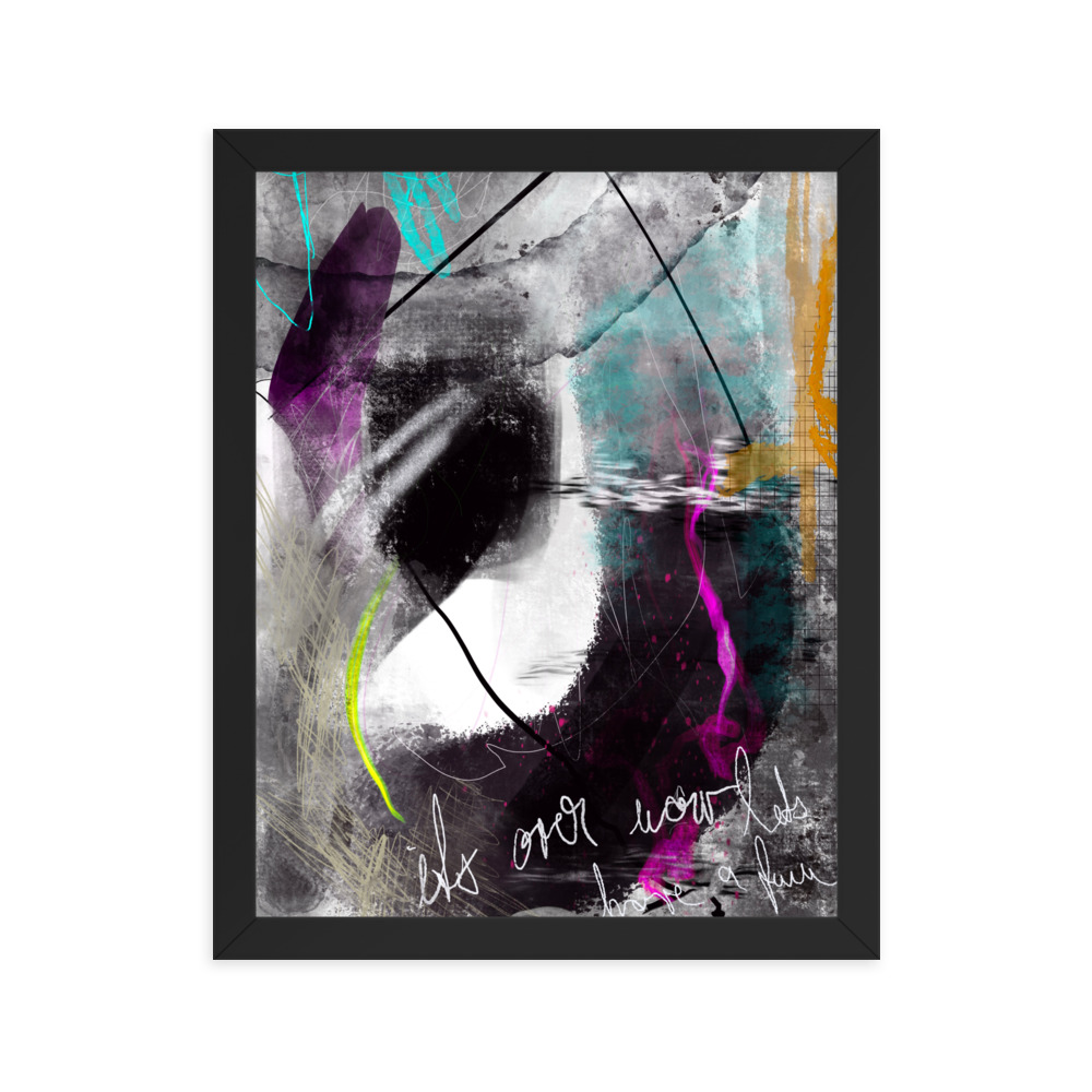 Painted Abstract Framed poster digital art - Image 5
