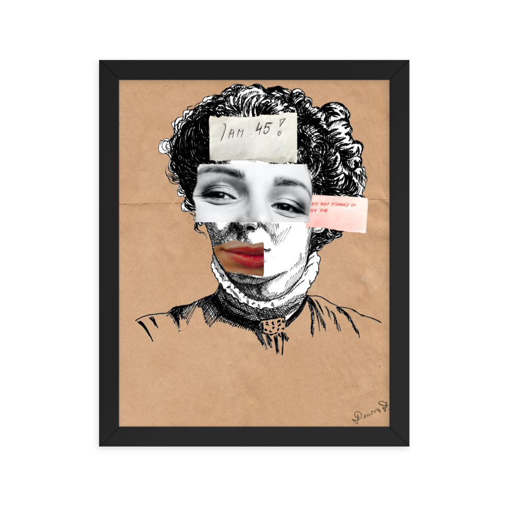 'I am Not Ashamed Of My Age' Framed poster, Ageism, Feminism - Image 4