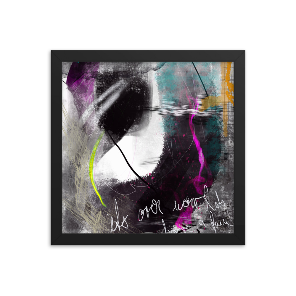 Painted Abstract Framed poster digital art - Image 4