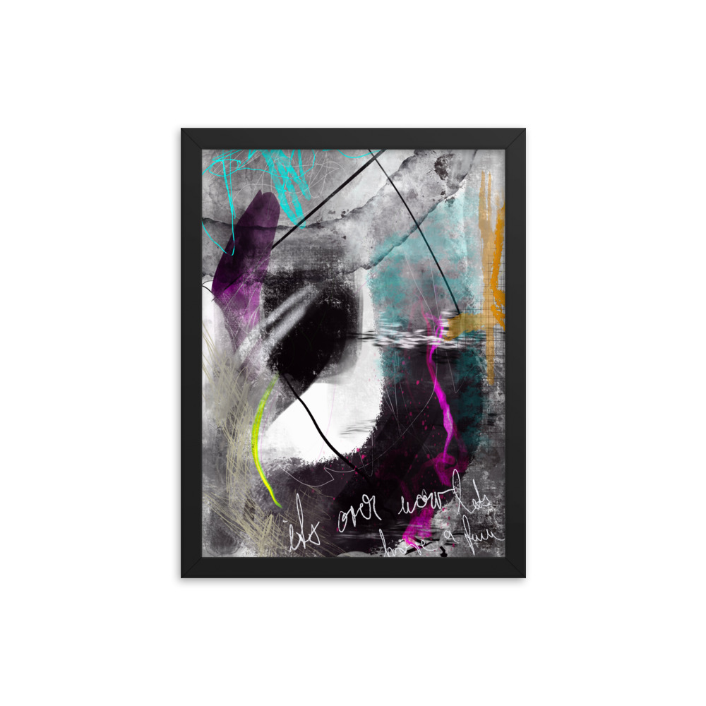 Painted Abstract Framed poster digital art - Image 6