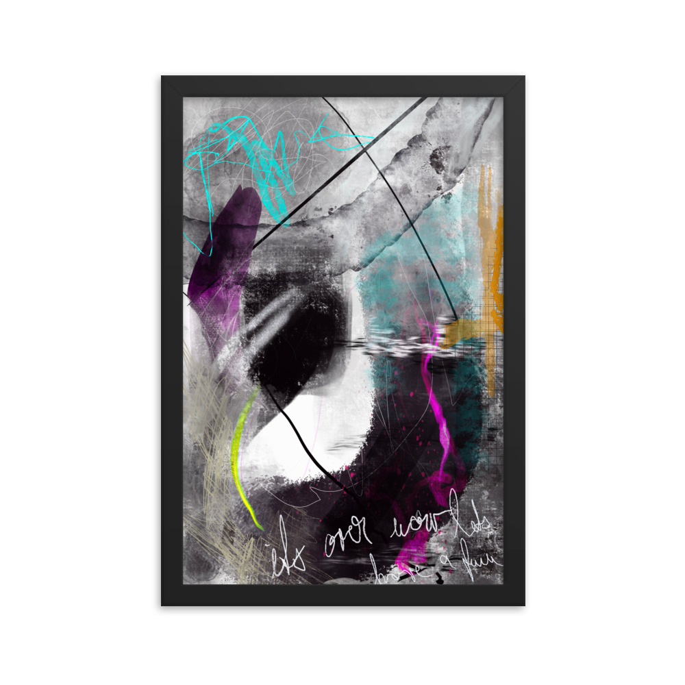 Painted Abstract Framed poster digital art - Image 7