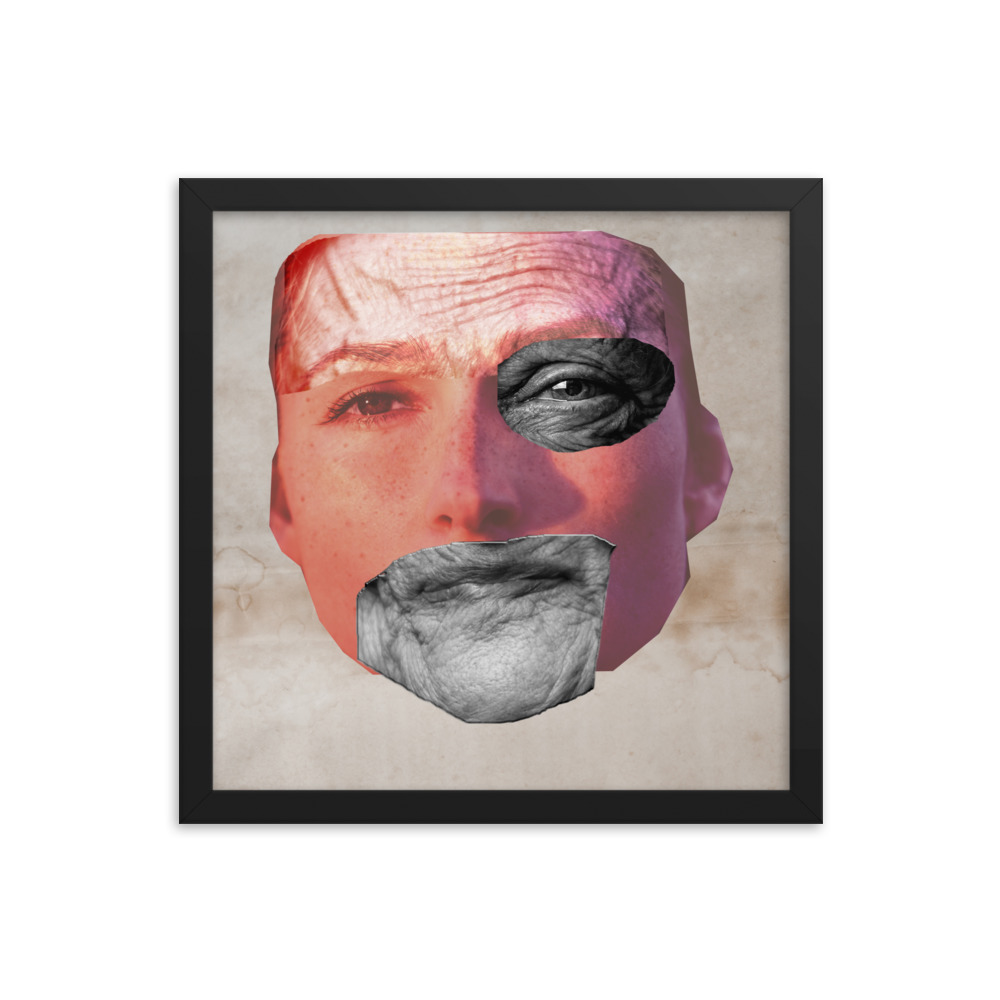 'Fear of Death And Age' Framed poster, Digital Collage, Ageism - Image 4