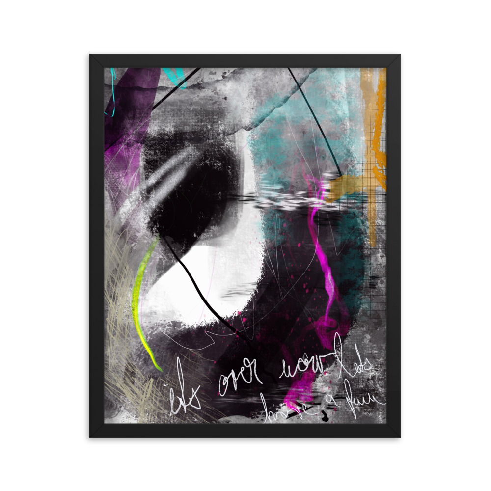Painted Abstract Framed poster digital art - Image 10