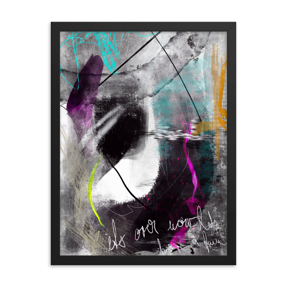 Painted Abstract Framed poster digital art