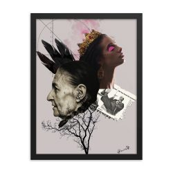 Wisdom' Framed poster, Ageism, Feminism, Digital art