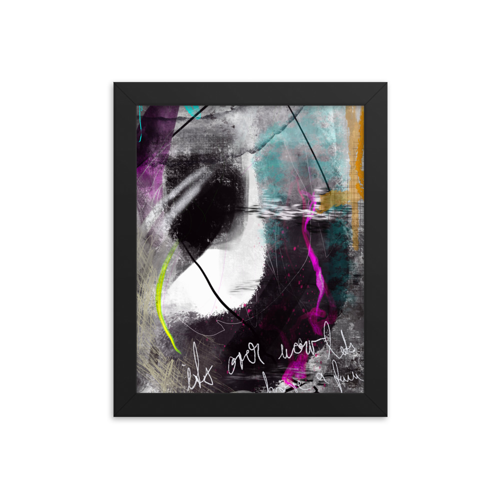 Painted Abstract Framed poster digital art - Image 2