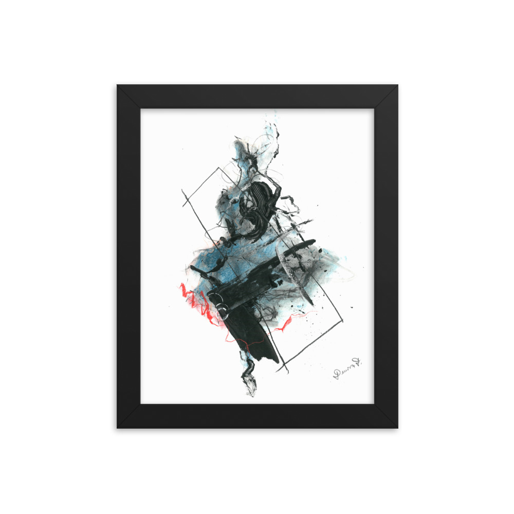 'Dancer' Framed poster Abstract Drawing