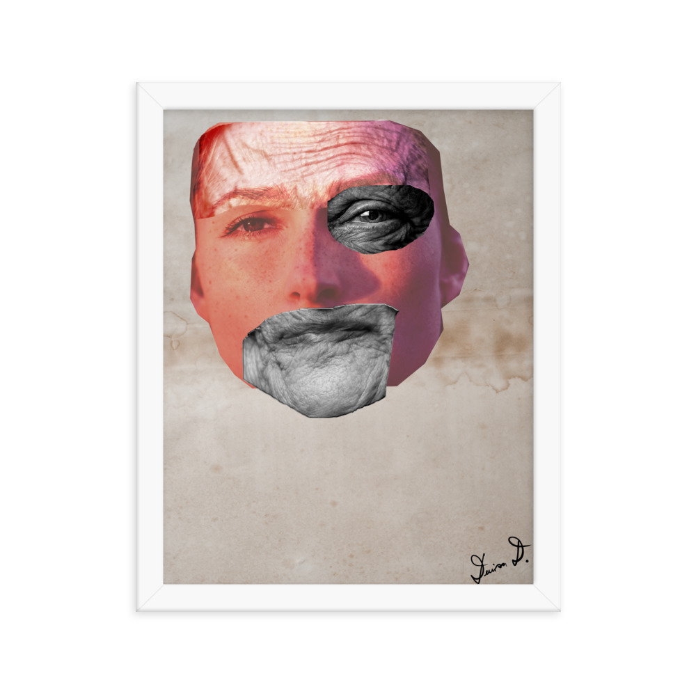 'Fear of Death And Age' Framed poster, Digital Collage, Ageism - Image 8