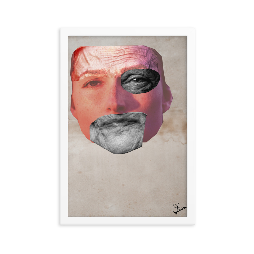 'Fear of Death And Age' Framed poster, Digital Collage, Ageism - Image 10