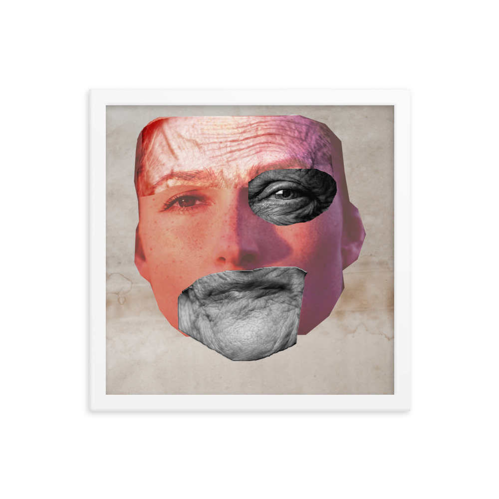 'Fear of Death And Age' Framed poster, Digital Collage, Ageism - Image 11