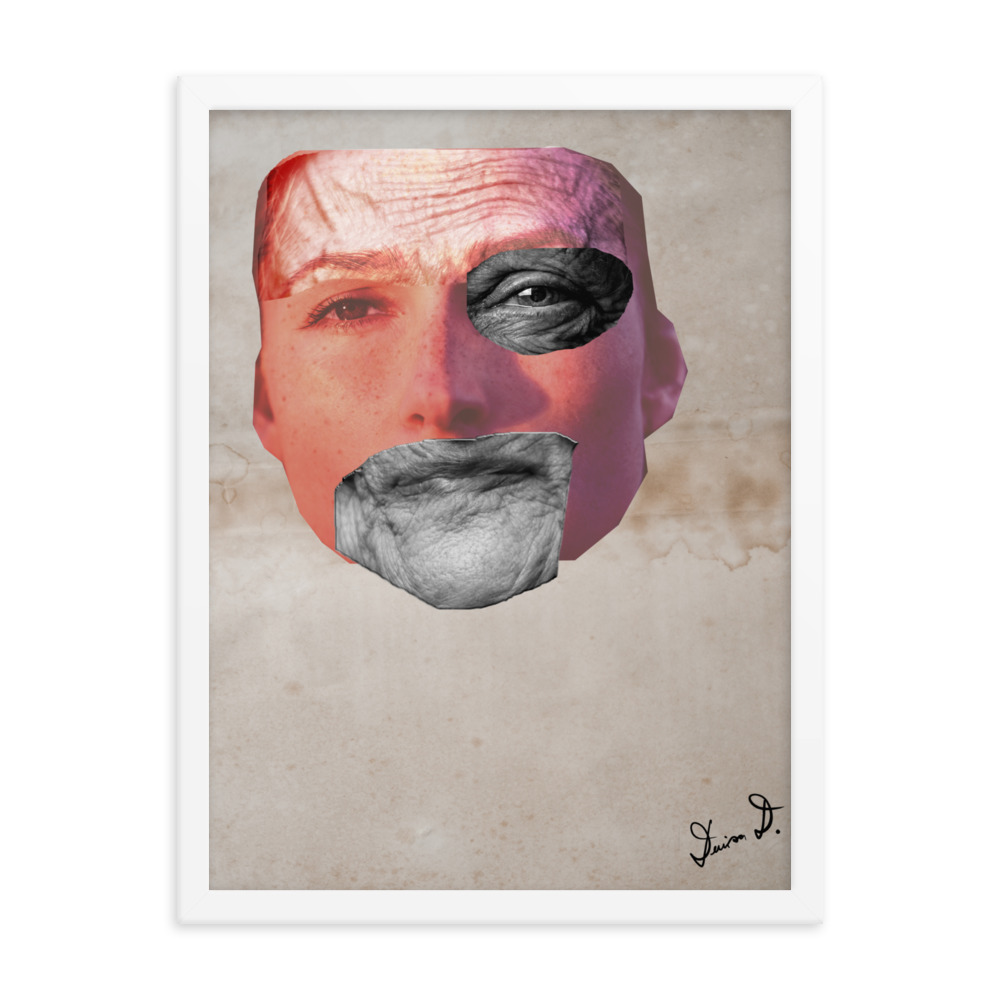 'Fear of Death And Age' Framed poster, Digital Collage, Ageism - Image 13