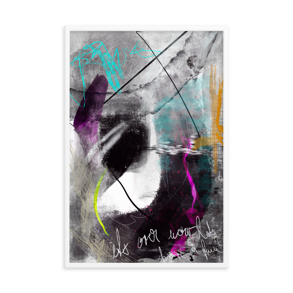 Painted Abstract Framed poster digital art - Image 24