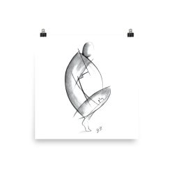Figurative Abstract Drawing Poster