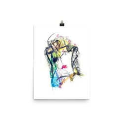 Abstract Wax Colours Poster