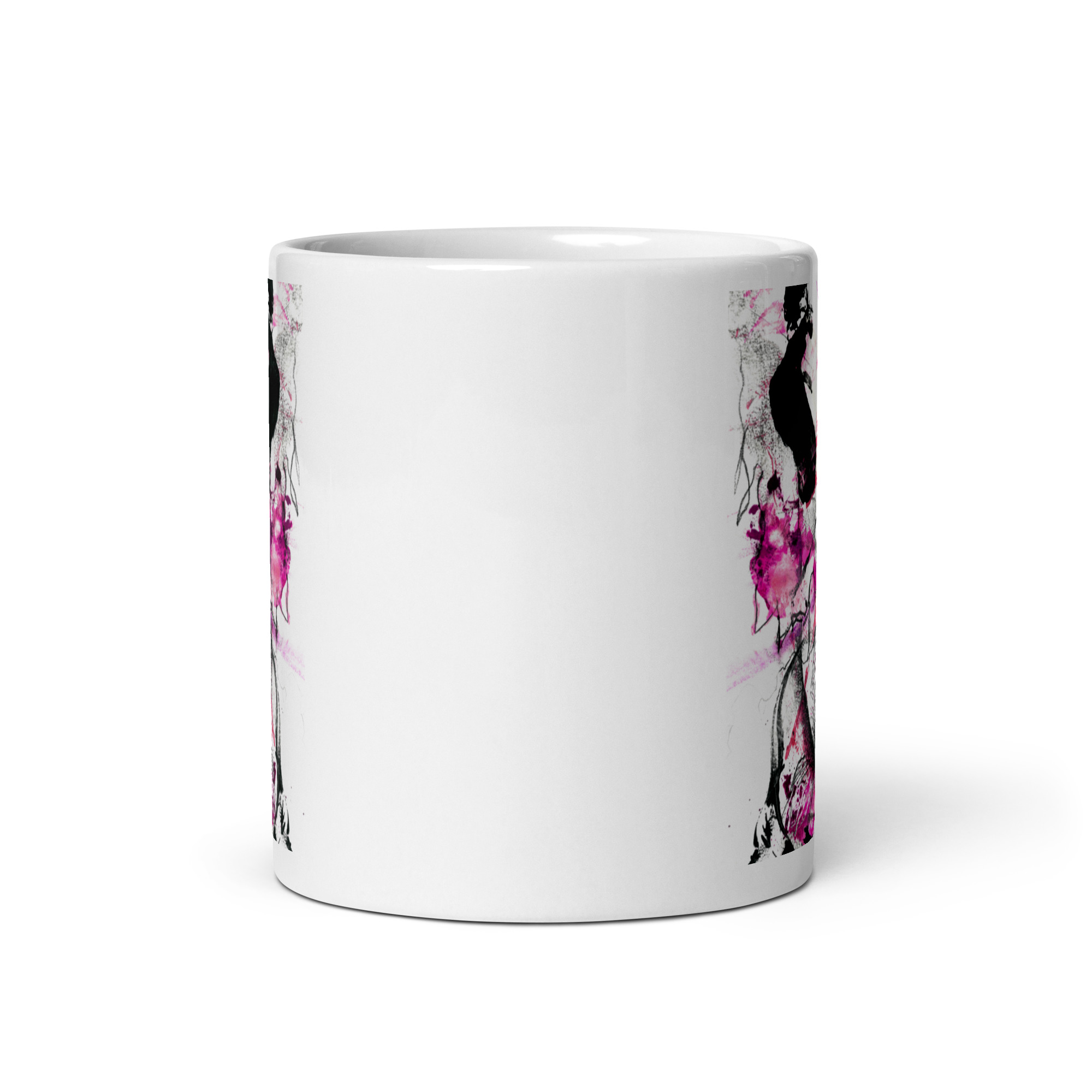 Abstract paint 'Follow Your Dreams' White glossy mug - Image 3