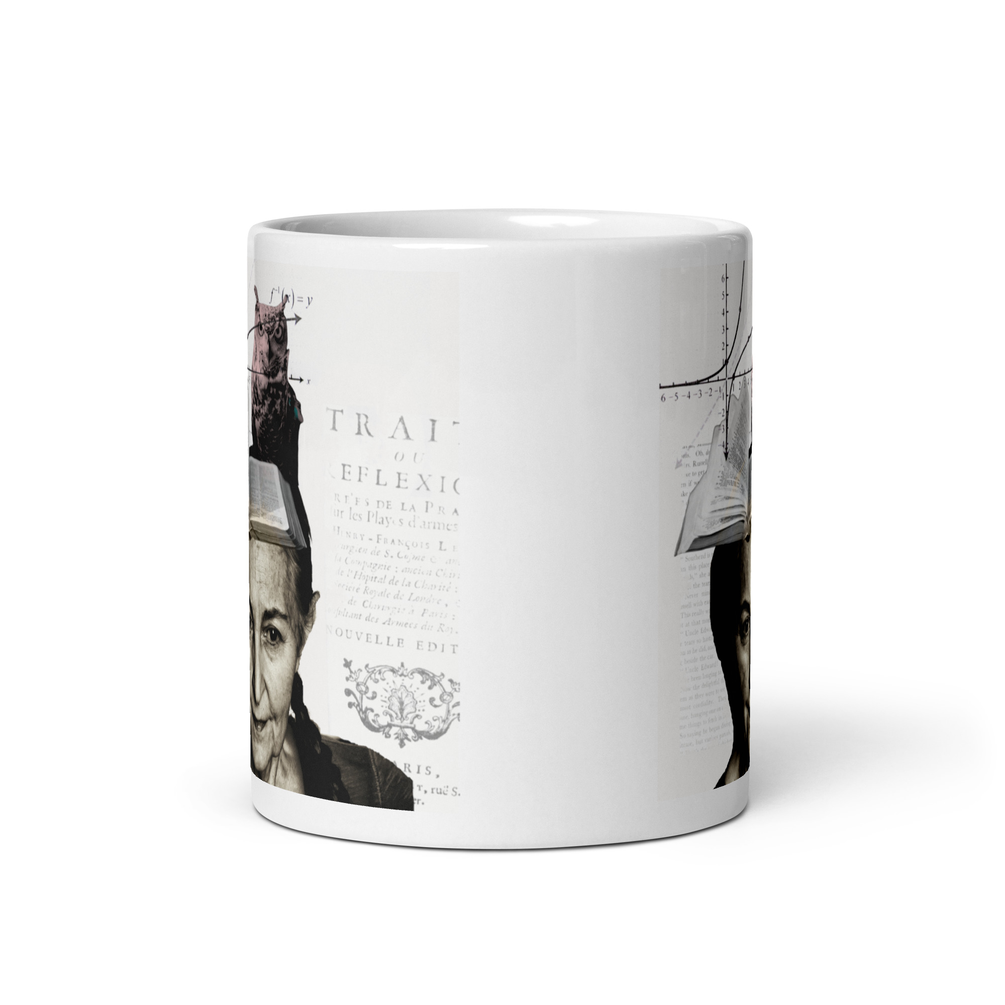 'Wisdom' Collage on White glossy mug - Image 3