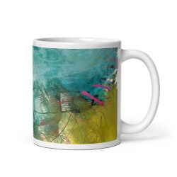 Painted Abstract White glossy mug