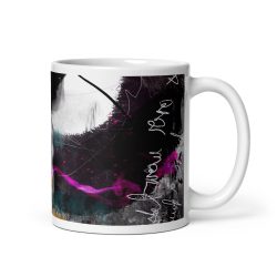 Painted Abstract White glossy mug