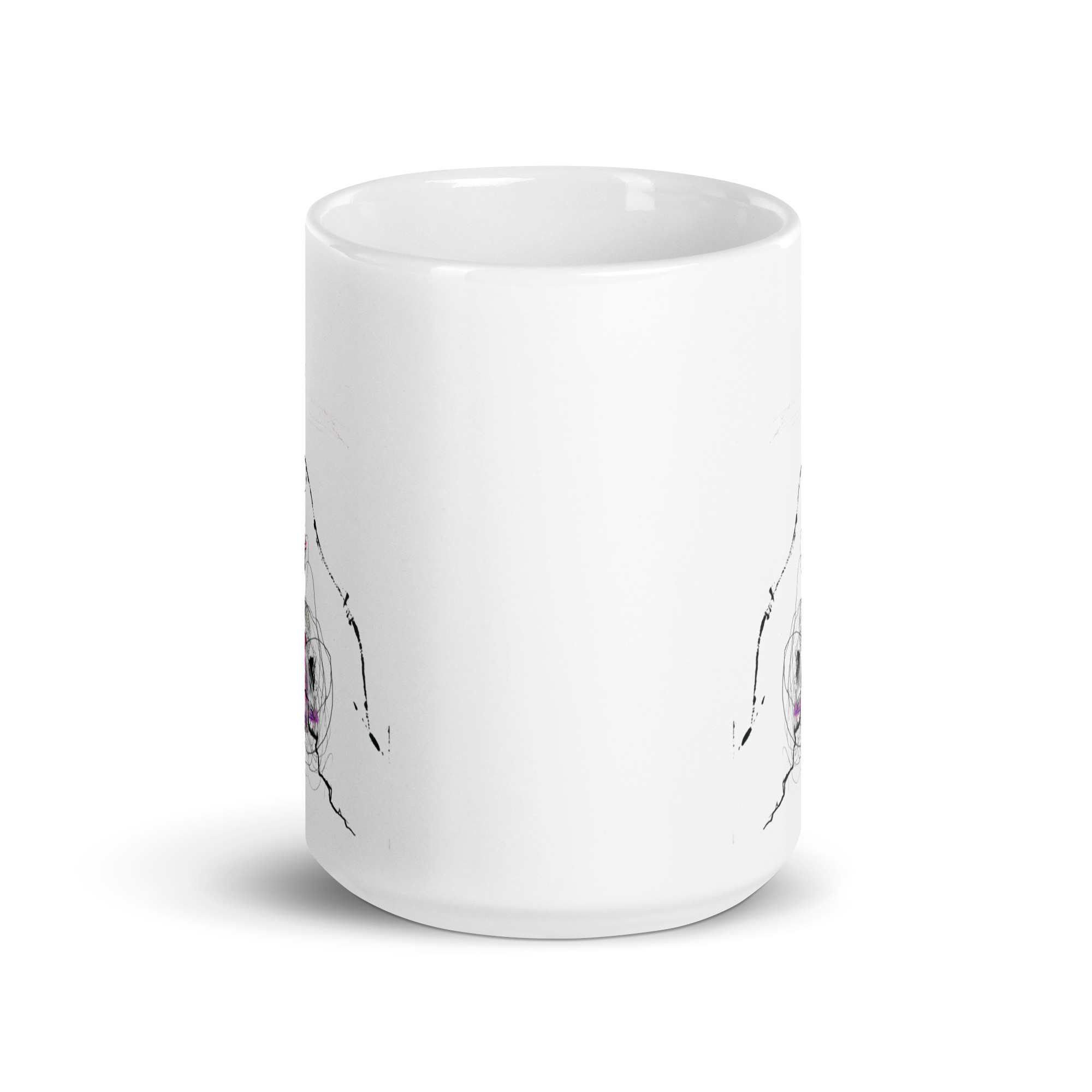 Abstract paint 'Follow Your Dreams' White glossy mug - Image 6