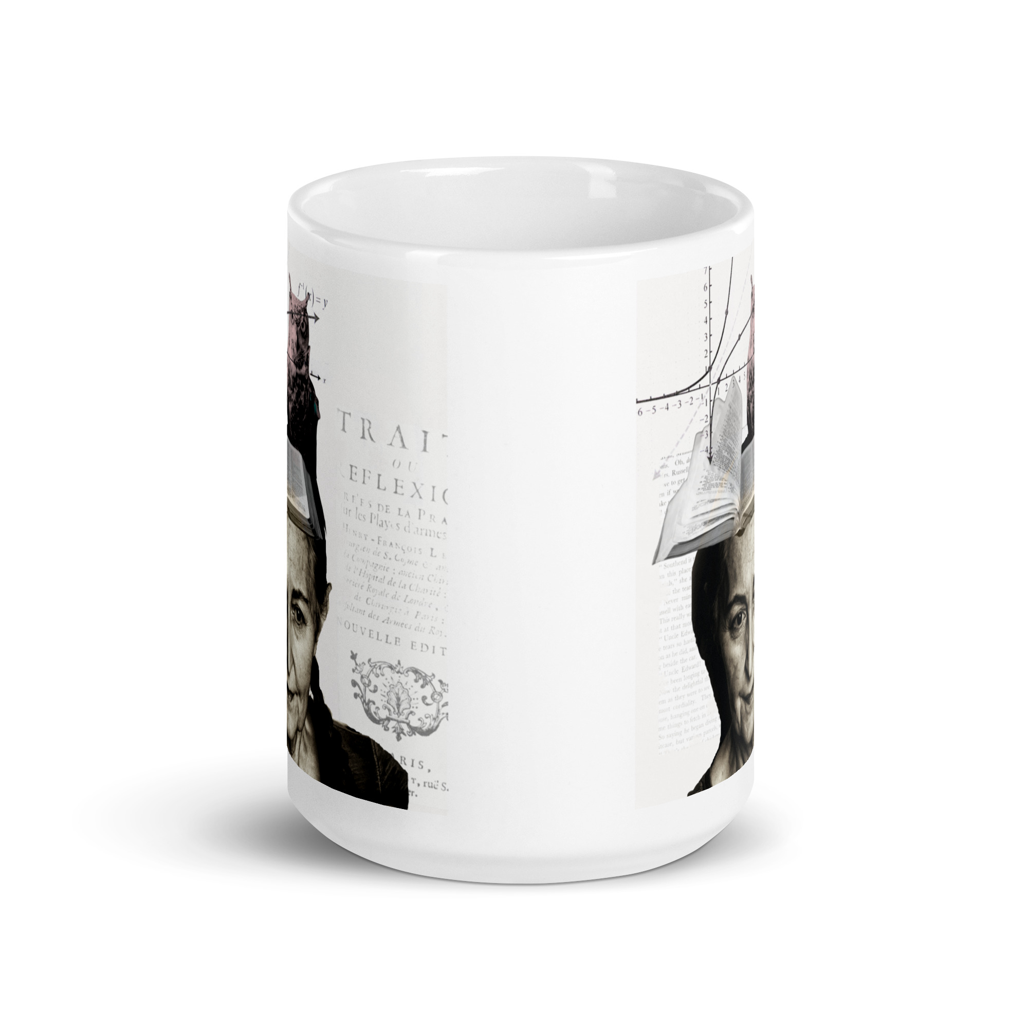 'Wisdom' Collage on White glossy mug - Image 6