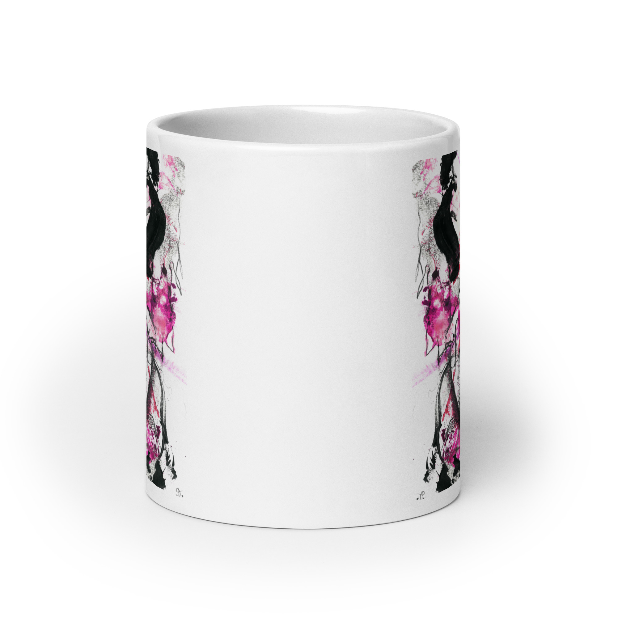 Abstract paint 'Follow Your Dreams' White glossy mug - Image 9