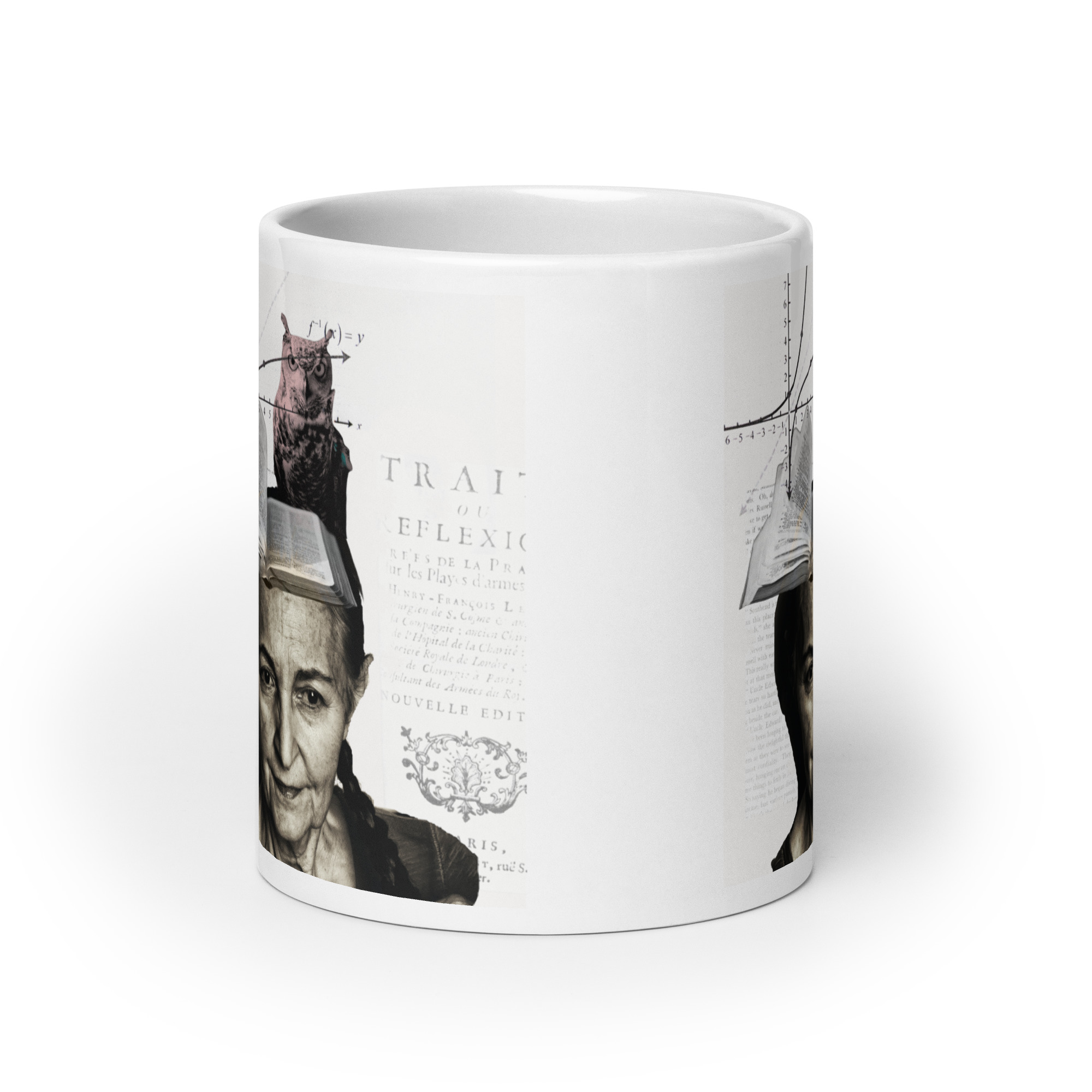 'Wisdom' Collage on White glossy mug - Image 9