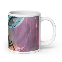 Abstract Paint White glossy mug