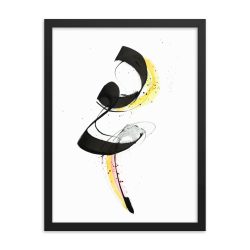 Abstract Calligraphy Painting Framed poster