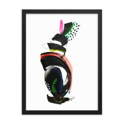 Abstract Calligraphy Painting Framed poster