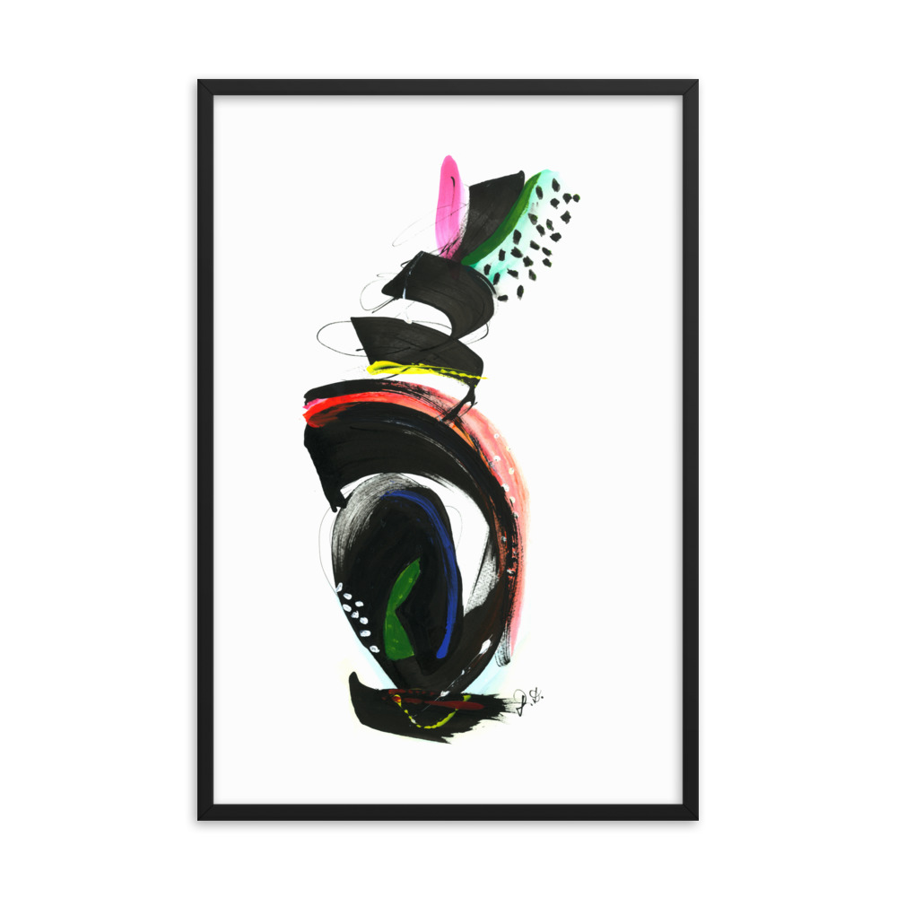 Abstract Calligraphy Painting Framed poster - Image 12