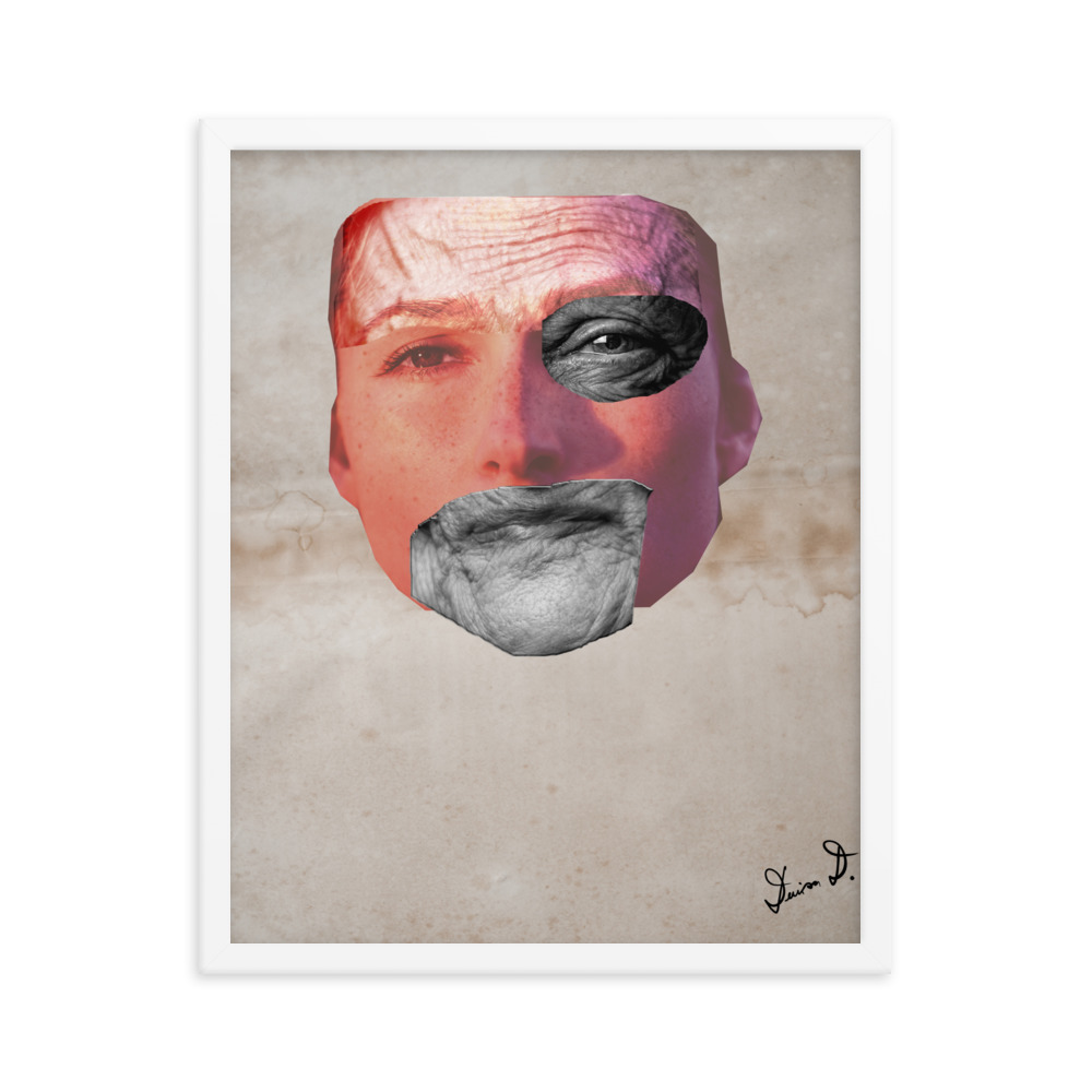 'Fear of Death And Age' Framed poster, Digital Collage, Ageism - Image 16