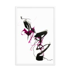 Painted Abstract Purple Framed poster