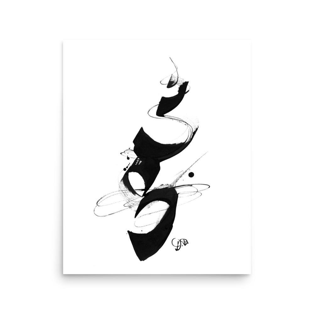'Equilibrium' Chinese Calligraphy Abstract Poster - Image 9