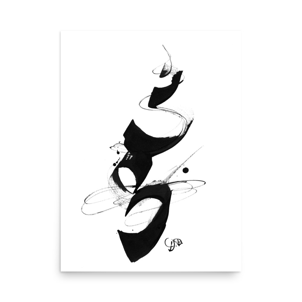 'Equilibrium' Chinese Calligraphy Abstract Poster - Image 11