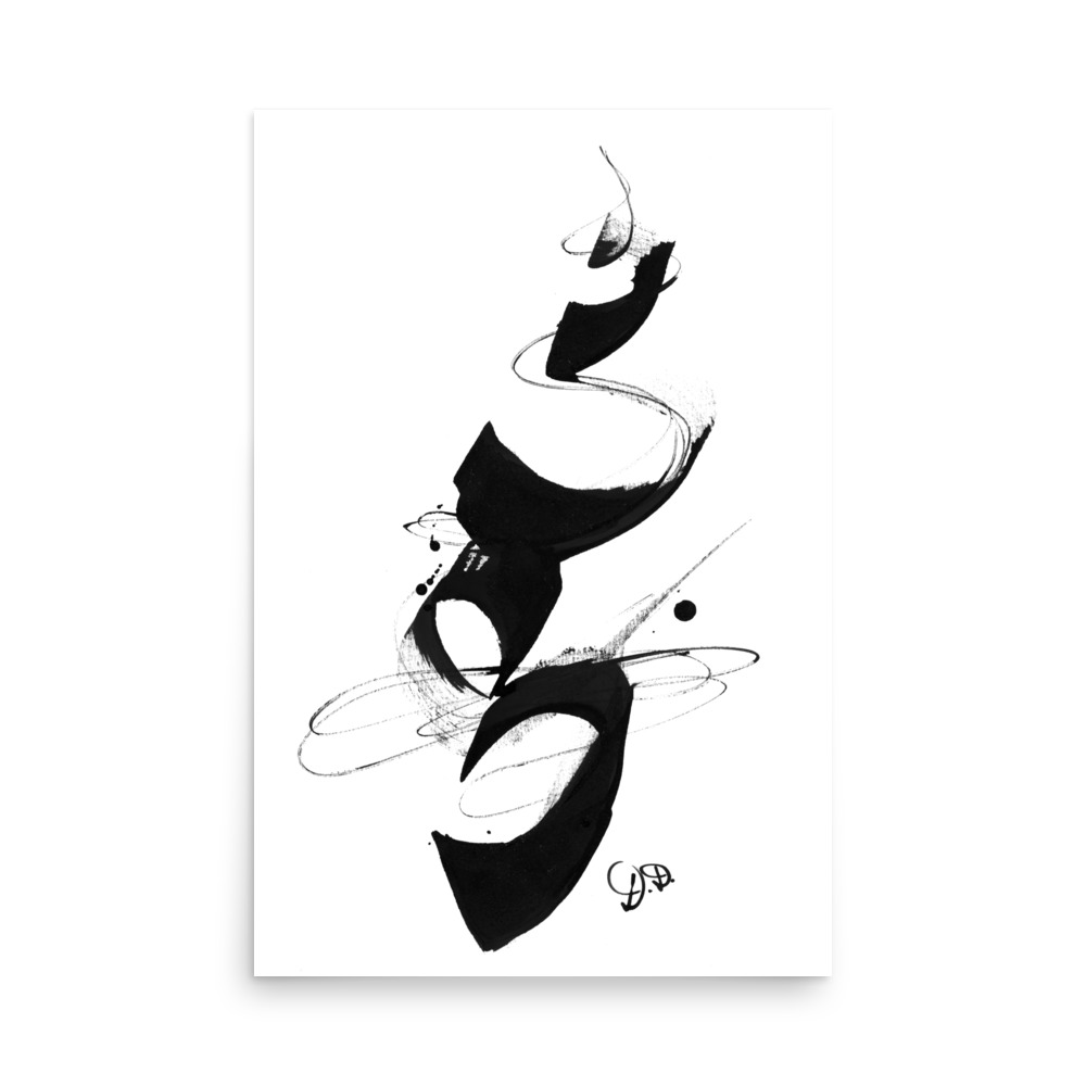 'Equilibrium' Chinese Calligraphy Abstract Poster - Image 12